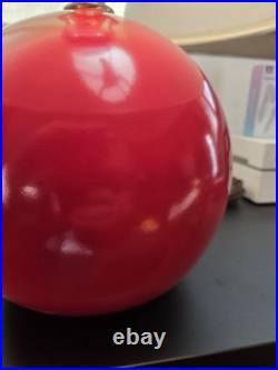 Vintage Markel Dot Orb Lamp WithShade Red Sphere Mid Century Modern MCM RARE Works
