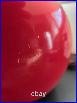 Vintage Markel Dot Orb Lamp WithShade Red Sphere Mid Century Modern MCM RARE Works