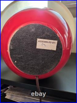 Vintage Markel Dot Orb Lamp WithShade Red Sphere Mid Century Modern MCM RARE Works