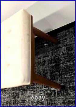 Vintage Mid-Century Furniture Solid Wood Entry Telephone Table Bench Seat RARE