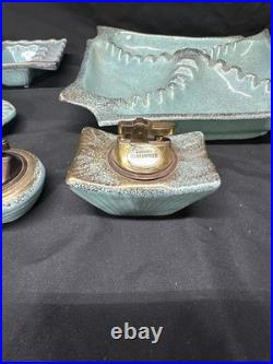 Vintage Mid Century Modern 5-piece California Pottery Originals Rare Smoking Set