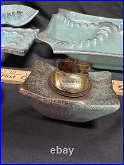 Vintage Mid Century Modern 5-piece California Pottery Originals Rare Smoking Set