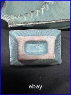 Vintage Mid Century Modern 5-piece California Pottery Originals Rare Smoking Set
