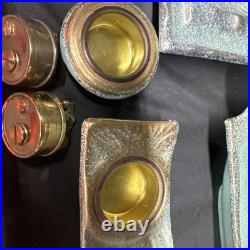 Vintage Mid Century Modern 5-piece California Pottery Originals Rare Smoking Set