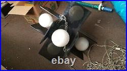 Vintage Mid Century Modern Acrylic Swag Hanging Lamp RARE WORKS! 6 Bulbs