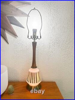 Vintage Mid Century Modern Atomic MCM Table Lamp Three Way Reading Light Rare