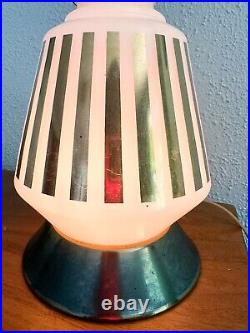 Vintage Mid Century Modern Atomic MCM Table Lamp Three Way Reading Light Rare