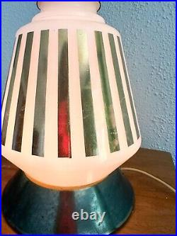 Vintage Mid Century Modern Atomic MCM Table Lamp Three Way Reading Light Rare