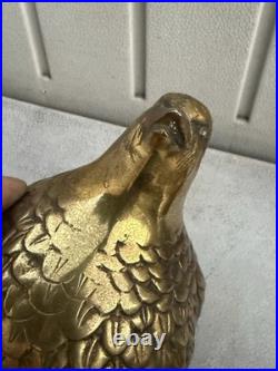 Vintage Mid-Century Modern Brass Quail or Partridge Bird Figurines. Japan. Rare