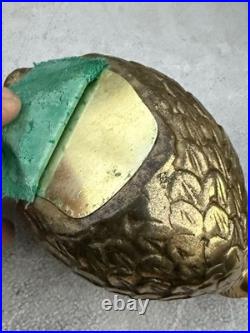 Vintage Mid-Century Modern Brass Quail or Partridge Bird Figurines. Japan. Rare