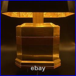 Vintage Mid Century Modern Brass and Copper Table Lamp Rare Works Great 28in Vintage Mid Century Modern Brass and Copper Table Lamp Rare Works Great 28in
