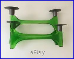 Vintage Mid Century Modern Green Lucite Acrylic Folding Candle Holder Rare