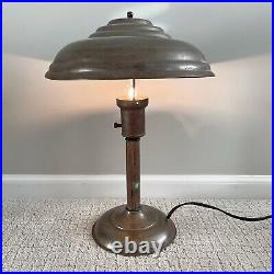 Vintage Mid Century Modern Lamp 18 Height All Steel Body & Shade RARE