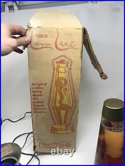 Vintage Mid Century Modern Lavalite Lave Lamp With Original Box RARE