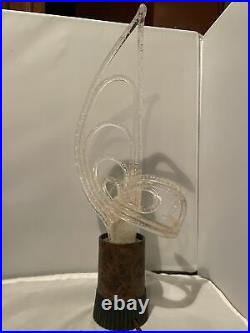 Vintage Mid Century Modern Lucite Acrylic Sculpture Art Bubble Light Clear Rare