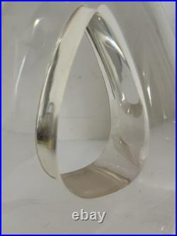 Vintage Mid Century Modern Lucite Bookends Teardrop Set 2 Acrylic MCM Clear 9x7