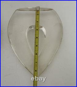 Vintage Mid Century Modern Lucite Bookends Teardrop Set 2 Acrylic MCM Clear 9x7