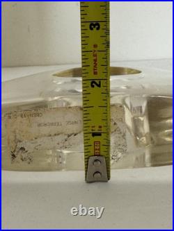 Vintage Mid Century Modern Lucite Bookends Teardrop Set 2 Acrylic MCM Clear 9x7