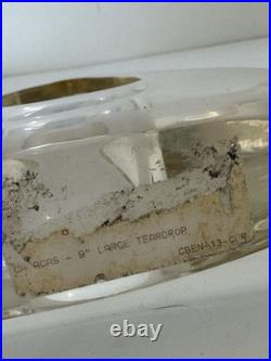 Vintage Mid Century Modern Lucite Bookends Teardrop Set 2 Acrylic MCM Clear 9x7