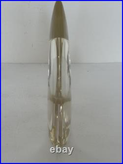 Vintage Mid Century Modern Lucite Bookends Teardrop Set 2 Acrylic MCM Clear 9x7