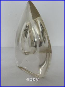 Vintage Mid Century Modern Lucite Bookends Teardrop Set 2 Acrylic MCM Clear 9x7 Vintage Mid Century Modern Lucite Bookends Teardrop Set 2 Acrylic MCM Clear 9x7