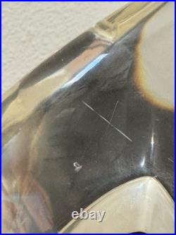 Vintage Mid Century Modern Lucite Bookends Teardrop Set 2 Acrylic MCM Clear 9x7