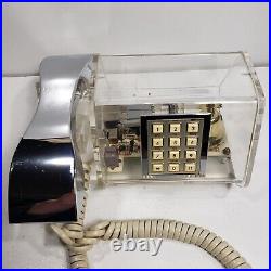 Vintage Mid Century Modern Lucite Chrome Telephone by TeleConcepts RARE