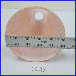 Vintage Mid Century Modern MCM Glass Lamp Shade Germany Orange Rare Retro Cone