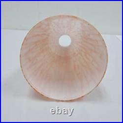 Vintage Mid Century Modern MCM Glass Lamp Shade Germany Orange Rare Retro Cone