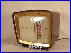Vintage Mid Century Modern Numechron Television TV Clock 1961 Rare Style