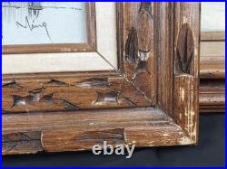 Vintage Mid Century Modern Oil Painting On Canvas Signed Chinese Boats 26x32 Vintage Mid Century Modern Oil Painting On Canvas Signed Chinese Boats 26x32