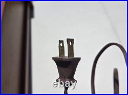 Vintage Mid Century Modern Solid Mixed Wood Corded Lamp MCM 35x7x7 Rare
