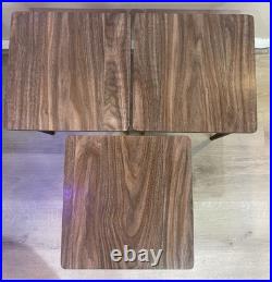 Vintage Mid-Century Modern Square Nesting / Stacking Tables / Set of 3 / Rare
