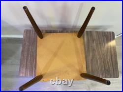 Vintage Mid-Century Modern Square Nesting / Stacking Tables / Set of 3 / Rare