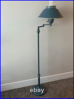 Vintage Mid-Century Modern Toleware Swing-arm (Bridge Style) Floor Lamp. Rare