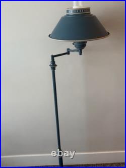 Vintage Mid-Century Modern Toleware Swing-arm (Bridge Style) Floor Lamp. Rare