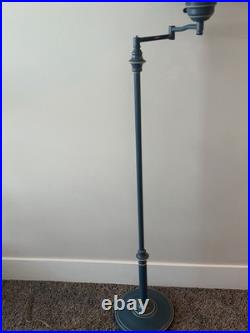 Vintage Mid-Century Modern Toleware Swing-arm (Bridge Style) Floor Lamp. Rare