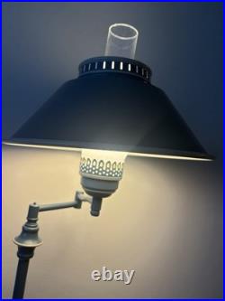 Vintage Mid-Century Modern Toleware Swing-arm (Bridge Style) Floor Lamp. Rare