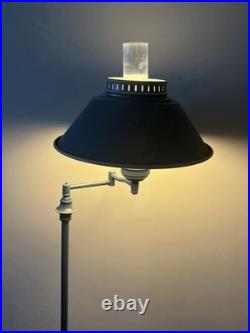 Vintage Mid-Century Modern Toleware Swing-arm (Bridge Style) Floor Lamp. Rare