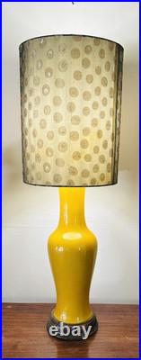Vintage Mid Century Modern Warren Kessler Yellow Ceramic Vase Table Lamp 40RARE Vintage Mid Century Modern Warren Kessler Yellow Ceramic Vase Table Lamp 40RARE