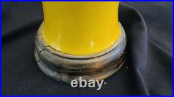 Vintage Mid Century Modern Warren Kessler Yellow Ceramic Vase Table Lamp 40RARE