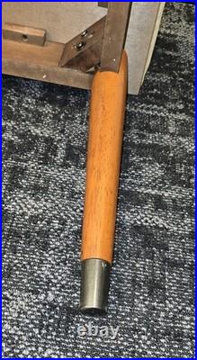 Vintage Mid-Century Style Wood Furniture Entry Telephone Table Bench Seat RARE