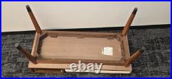 Vintage Mid-Century Style Wood Furniture Entry Telephone Table Bench Seat RARE