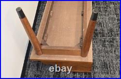 Vintage Mid-Century Style Wood Furniture Entry Telephone Table Bench Seat RARE