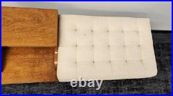 Vintage Mid-Century Style Wood Furniture Entry Telephone Table Bench Seat RARE