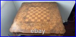 Vintage Mid-Century Weiman Dining Table- Chess Board Top Inlay Maple RARE