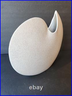 Vintage Mid-century Modern Toyo Large White Ceramic Vase MCM Rare