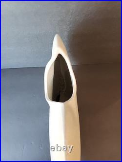 Vintage Mid-century Modern Toyo Large White Ceramic Vase MCM Rare