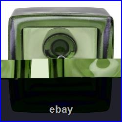 Vintage Midcentury Dansk Sweden Glass Green Ring Post Holder Trinket Dish Rare