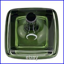 Vintage Midcentury Dansk Sweden Glass Green Ring Post Holder Trinket Dish Rare